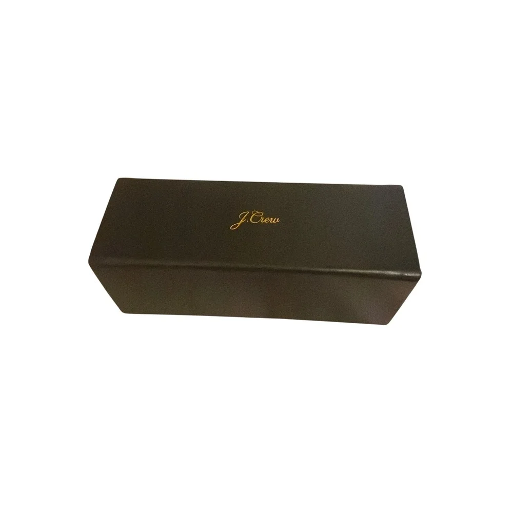 J.Crew Sunglasses Case Black Collapsible Foldable Magnetic Gold Logo Accessory